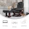 Flash Furniture Black LeatherSoft Recliner & Ottoman w/ Wood Base BT-7818-BK-GG - alternate 3